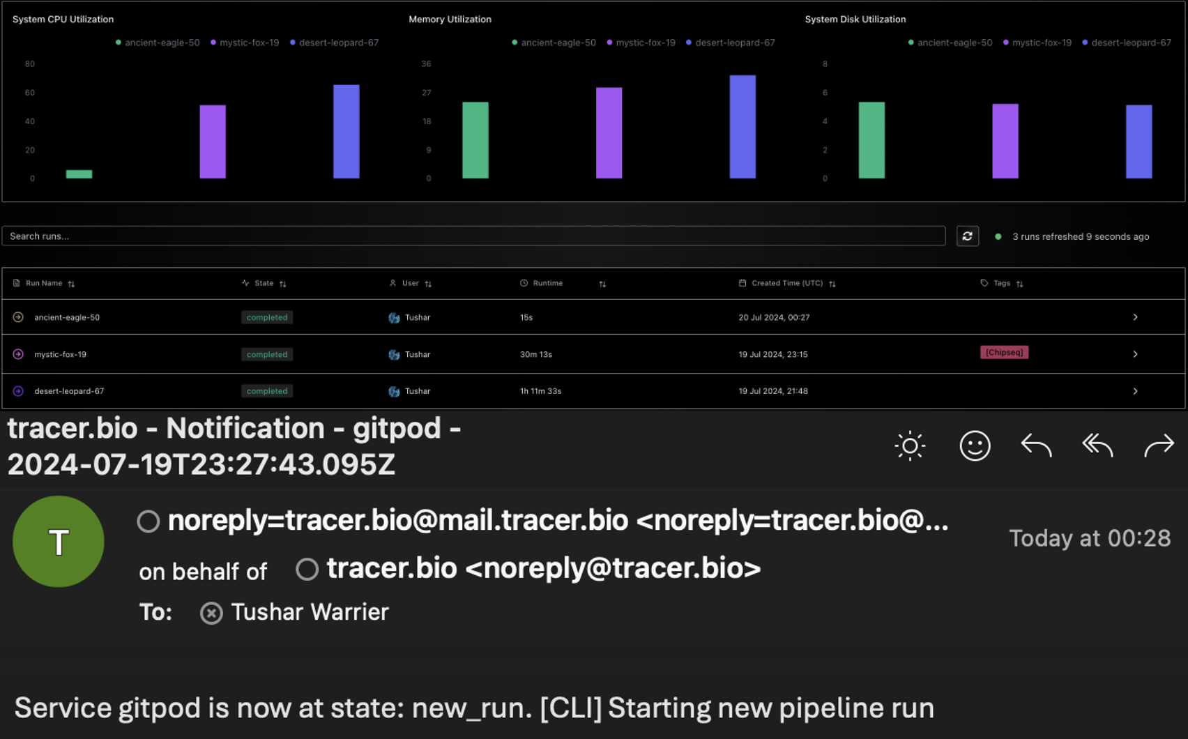 Release v0.0.18 on July 17th - Automated Run Detection and Dataset Display